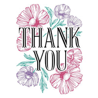 Thank You Blooms Registration - Spellbinders BetterPress Press Plates