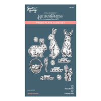 Spring Bunnies, Spring Sampler - Spellbinders Press Plate & Die By Simon Hurley