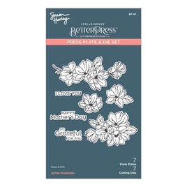 Spring Magnolias, Spring Sampler - Spellbinders Press Plate & Die By Simon Hurley