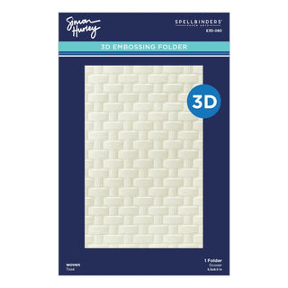 Woven, Spring Sampler - Spellbinders 3D Embossing Folder By Simon Hurley