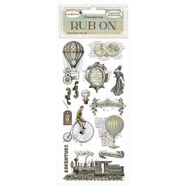 Voyages Fantastiques Balloons - Stamperia Rub-On 4"X8.5"