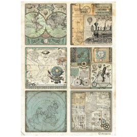 Voyages Fantastiques 6 cards - Stamperia Rice Paper Sheet A4