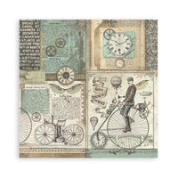 Voyages Fantastiques  -Stamperia Polyester Fabric 12'X12" 4/Pkg
