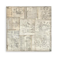 Voyages Fantastiques  -Stamperia Polyester Fabric 12'X12" 4/Pkg
