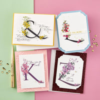 Every Occasion Floral Alphabet - Spellbinders BetterPress Letterpress System Bundle