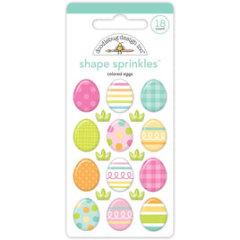 Colored Eggs - Doodlebug Sprinkles Adhesive Enamel Shapes