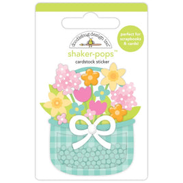 Blooming Basket - Doodlebug Shaker-Pops 3D Stickers