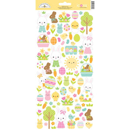 Icons, Bunny Hop - Doodlebug Cardstock Stickers