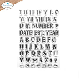 Roman Numerals With Alpha -Elizabeth Craft Clear Stamps