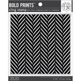 Abstract Feather Bold Prints - Hero Arts Cling Stamp 6"X6"