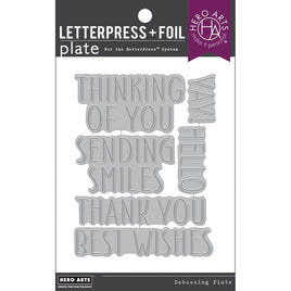 Best Wishes - Hero Arts Letterpress & Foil Plate
