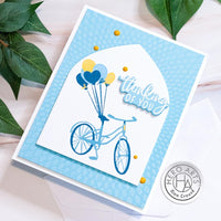 Floral & Balloons Bicycles - Hero Arts Hero Transfers
