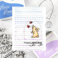 Spring Bunny - Hero Arts Clear Stamp & Die Combo