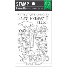 Birthday Animals - Hero Arts Clear Stamp & Die Combo