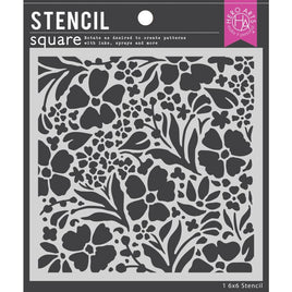 Floral Garden - Hero Arts Stencil 6"X6"