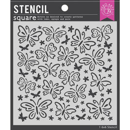 Butterfly Pattern - Hero Arts Stencil 6"X6"