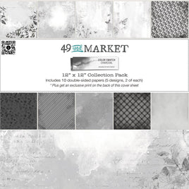 Color Swatch: Charcoal - 49 And Market Collection Pack 12"X12"