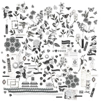 Elements - Color Swatch: Charcoal mini Laser Cut Outs