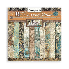 Sir Vagabond In Fantasy World - Stamperia Maxi Backgrounds Double-Sided Paper Pad 12"X12" 10