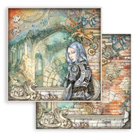 Sir Vagabond In Fantasy World, 10 Desing - Stamperia Double-Sided Paper Pad 8"X8" 10/Pkg