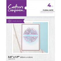 Floral Note - Crafter's Companion Stamp & Die