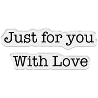 Just For You With Love - Crafter's Companion Stamp & Die