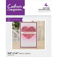 Just For You With Love - Crafter's Companion Stamp & Die