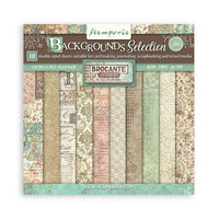 Brocante Antiques - Stamperia Backgrounds Double-Sided Paper Pad 8"X8" 10/Pkg