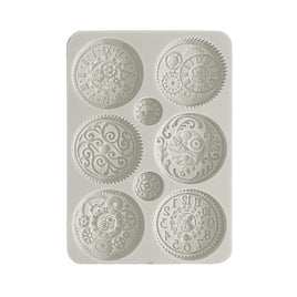 Brocante Antiques Clocks - Stamperia Silicone Mold A5