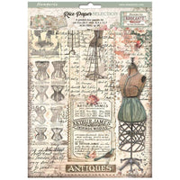 Brocante Antiques - Stamperia Rice Paper Sheet A4 6/Pkg