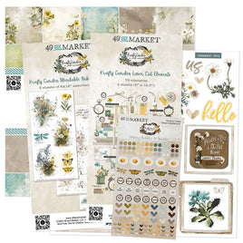 Krafty Garden - 49 And Market Collection Bundle With Custom Chipboard