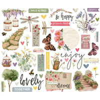 Simple Vintage Meadow Flowers Bits & Pieces 51/Pkg