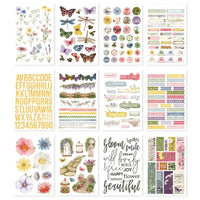 Simple Vintage Meadow Flowers Simple Stories Sticker Book 12/Sheets