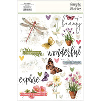 6"X8" Simple Vintage Meadow Flowers Rub-ons