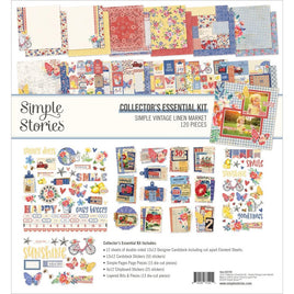 Simple Vintage Linen Market - Simple Stories Collector's Essential Kit 12"X12"