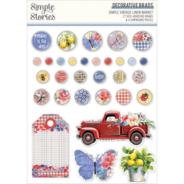 Decorative Simple Vintage Linen Market Brads