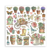 Garden - Stamperia Double-Sided Paper Pad 8"X8" 10/Pkg