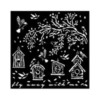 Garden Nests - Stamperia Stencil 7"X7"