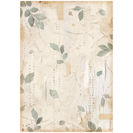 Create Happiness Secret Diary Leaves - Stamperia Rice Paper Sheet A4