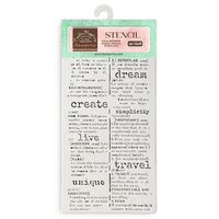 Happiness Secret Diary Dictionary - Stamperia Stencil 4.92"X9.84"
