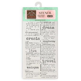 Happiness Secret Diary Dictionary - Stamperia Stencil 4.92"X9.84"