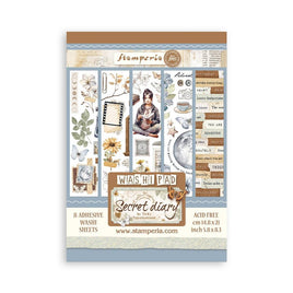 Create Happiness Secret Diary - Stamperia A5 Washi Pad 8/Pkg