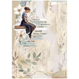 create Happiness Secret Diary Lady - Stamperia Rice Paper Sheet A4