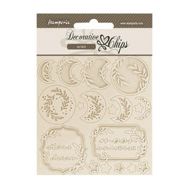 Create Happiness Secret Diary Moon - Stamperia Decorative Chips 5.5"X5.5"