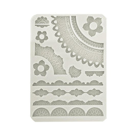 Happiness Secret Diary Lace Borders - Stamperia Silicone Mold A5
