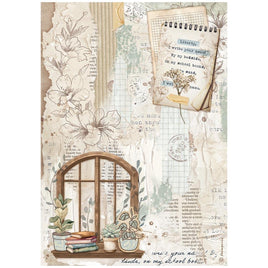 Create Happiness Secret Diary Window - Stamperia Rice Paper Sheet A4