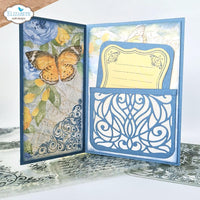 Butterflies and swirls - Elizabeth Craft Clear Stamp