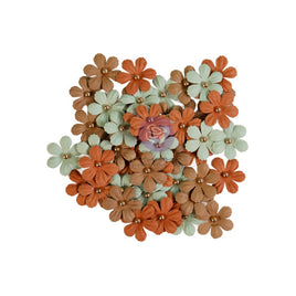 Beautiful Mineral, Nature Academia - Prima Marketing Paper Flowers 60/Pkg