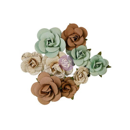 Forest Shades, Nature Academia - Prima Marketing Paper Flowers 9/Pkg