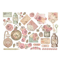 Shabby Rose - Stamperia Cardstock Ephemera Adhesive Paper Cut Outs